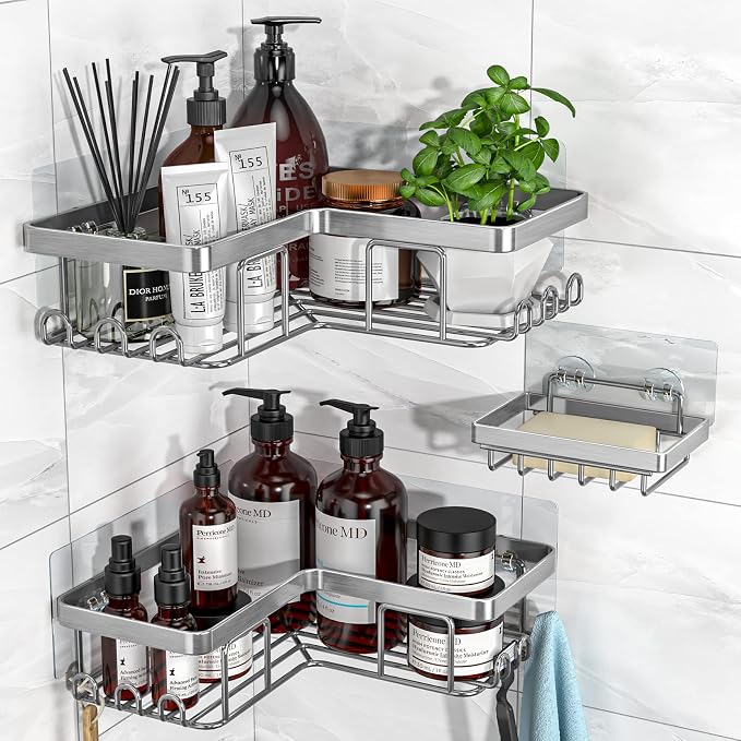 YASONIC Corner Shower Caddy, Rustproof Stainless Steel Shower Organizer by YASONIC