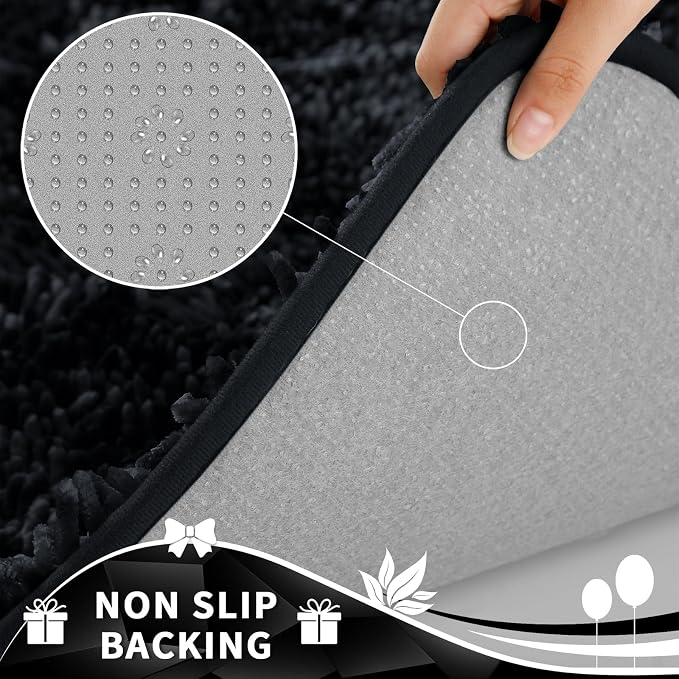 Yimobra Toilet Rugs U Shaped Washable, Extra Thick Soft Absorbent Chenille - Image 5