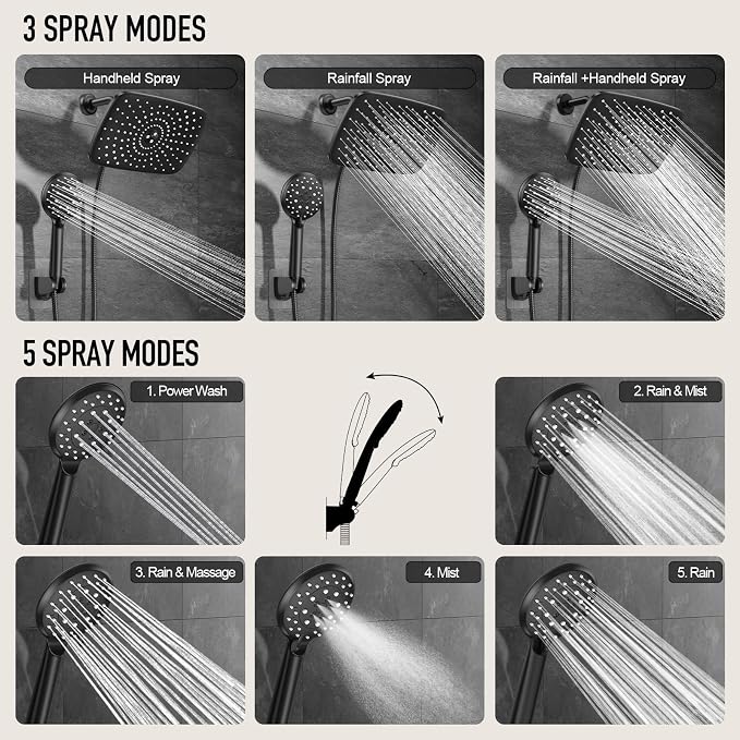 Veken 11.8'' Rain Shower Head - Image 3