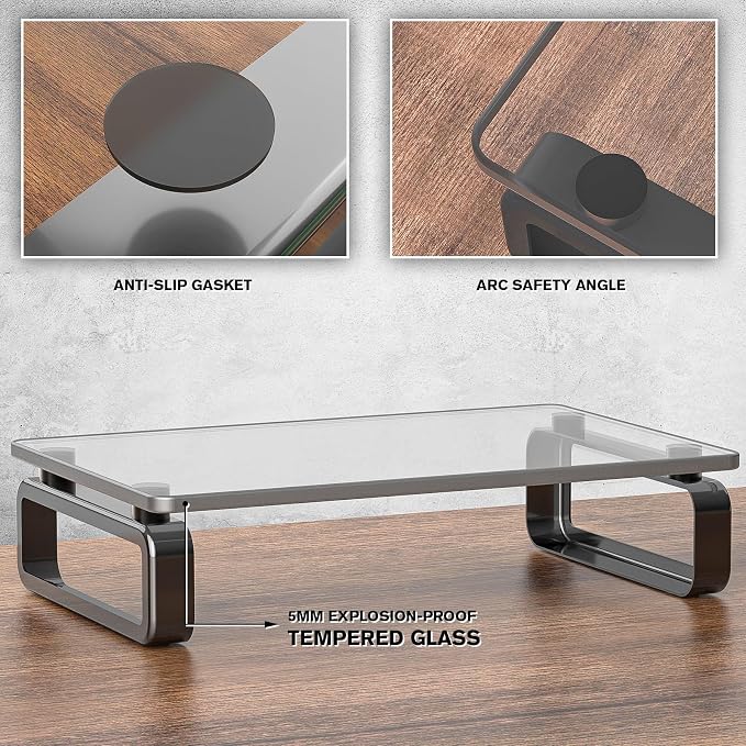 Hemudu Computer Monitor Stand Riser Multi Media Desktop Stand - Image 3