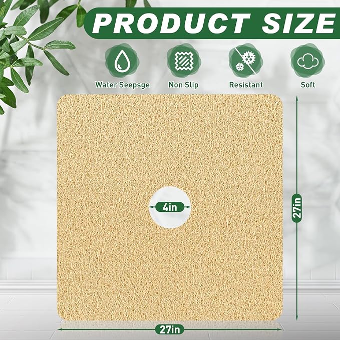 Shower Mat Non Slip, 27 x 27 Inch Extra Large Bath Mat - Image 2