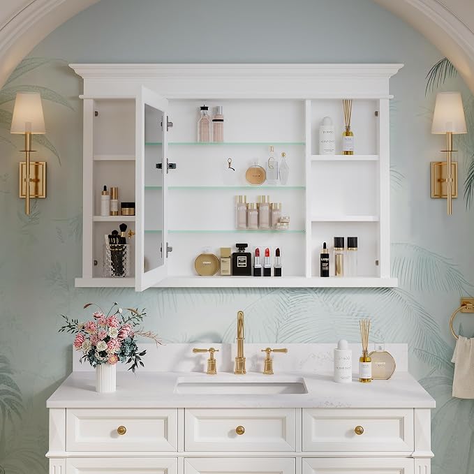 WELLFOR 48"x 32" Bathroom Medicine Cabinet - Image 4