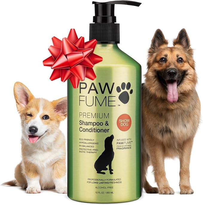 PAWFUME Deshedding Dog Shampoo and Conditioner, Show Dog, Deep-Cleaning by Pawfume