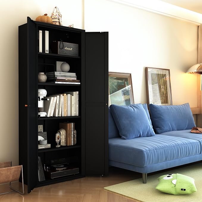 71" Tall Kitchen Pantry Storage Cabinet, 5 Tier Kitchen Cupboard - Image 8