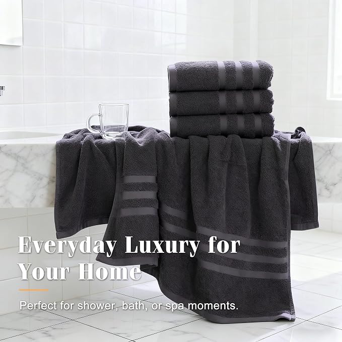 Cotton Bath Towel – Large 30x60 Inches, Thick & Absorbent Towel - Image 6