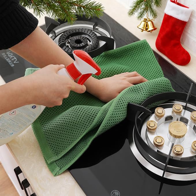 Homaxy 100% Cotton Waffle Weave Kitchen Dish Towels, Ultra Soft Absorbent Quick - Image 5
