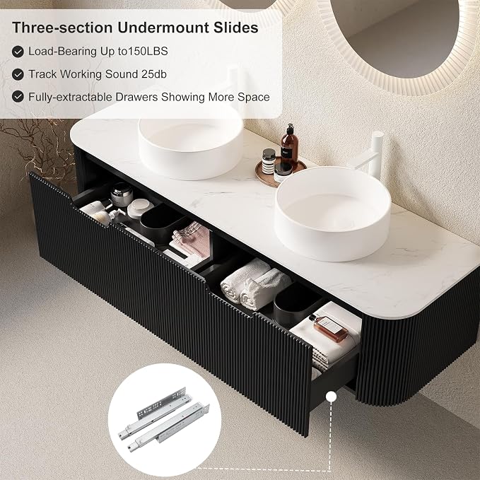 60 Inch Floating Bathroom Vanity - Image 5