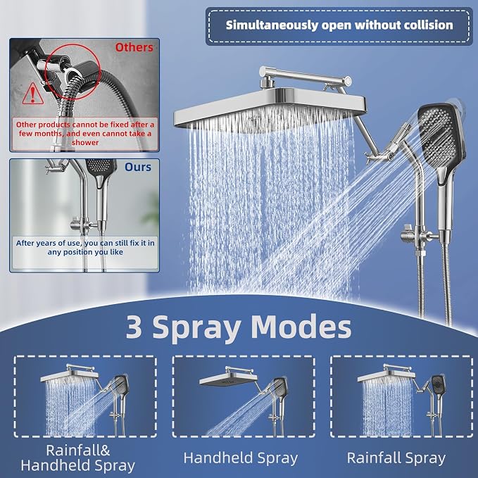 14" High Pressure Rain/Rainfall Shower Heads - Image 4