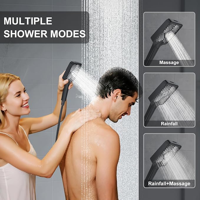 Thermostatic Shower System 13-Inch Rainfall Shower Head - Image 6
