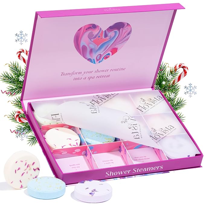 Aromatherapy Shower Steamers Gift Set – 12 Spa Tablets, 6 Scents – Relaxation & by Flovista