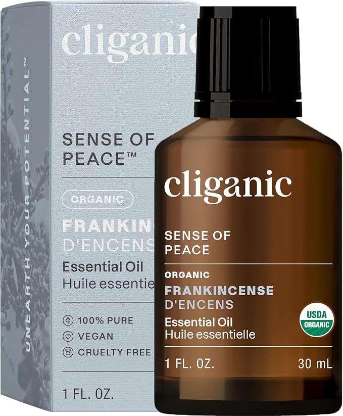 Cliganic USDA Organic Frankincense Essential Oil, 1oz by Cliganic