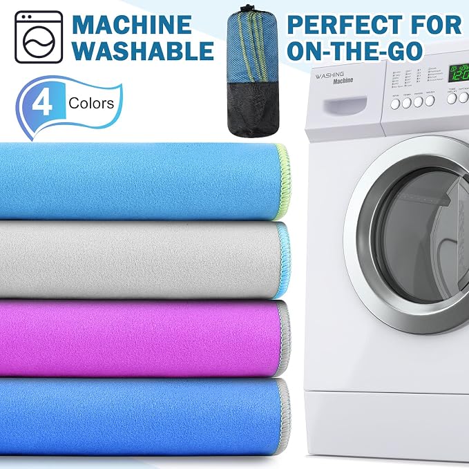 Xinnun 4 Pack Microfiber Camping Towel - Image 4