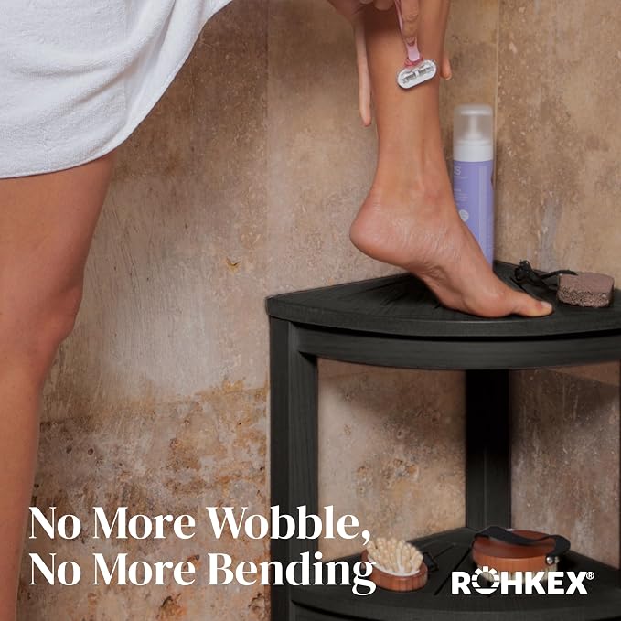 Plastic Corner Shower Stool - Image 9