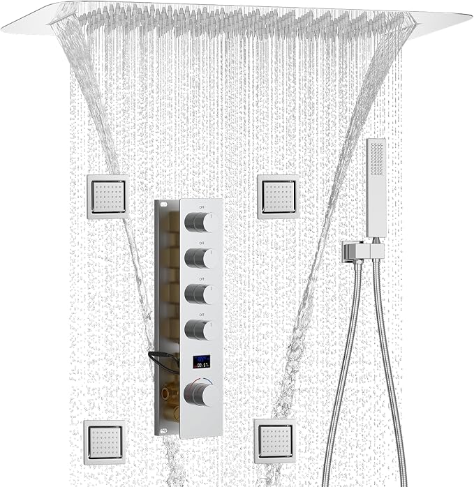 Polished Chrome Digital Display Shower System by KATAIS