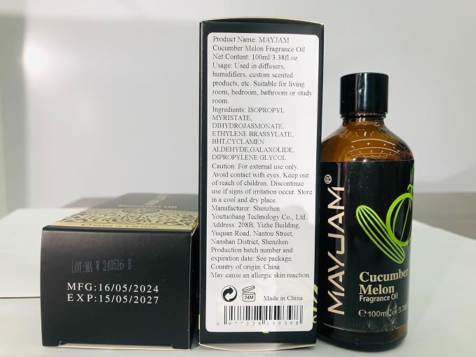 MAYJAM 100ML/3.38FL.OZ Cucumber Melon Fragrance Oils - Image 9