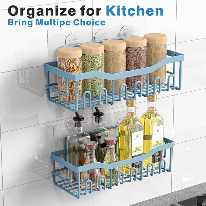 EUDELE Shower Caddy 2 Pack, Adhesive Shower Organizer - Image 7