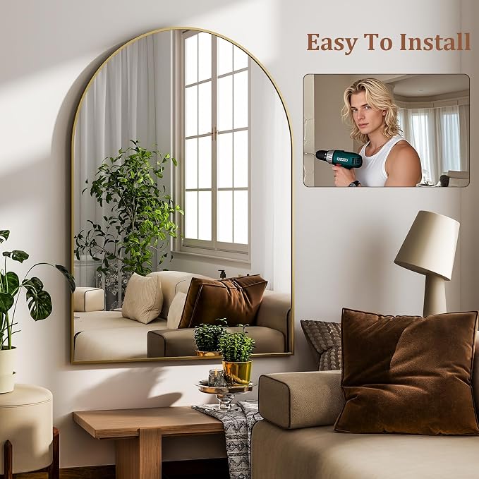 HARRITPURE 20"x30" Arched Bathroom Mirror - Image 7