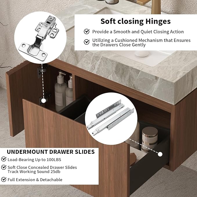 LKTART Floating 30 Inch Bathroom Vanity - Image 5