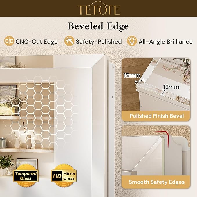 TETOTE 15 x 26 Mirrored Medicine Cabinets - Image 6