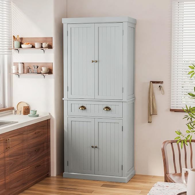 72" Kitchen Pantry, Tall Storage Cabinets - Image 2