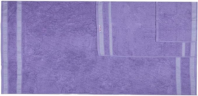 CASA COPENHAGEN Solitaire 6 Pieces Towel Set- Purple Rose, 600 GSM 2 Bath Towel - Image 5