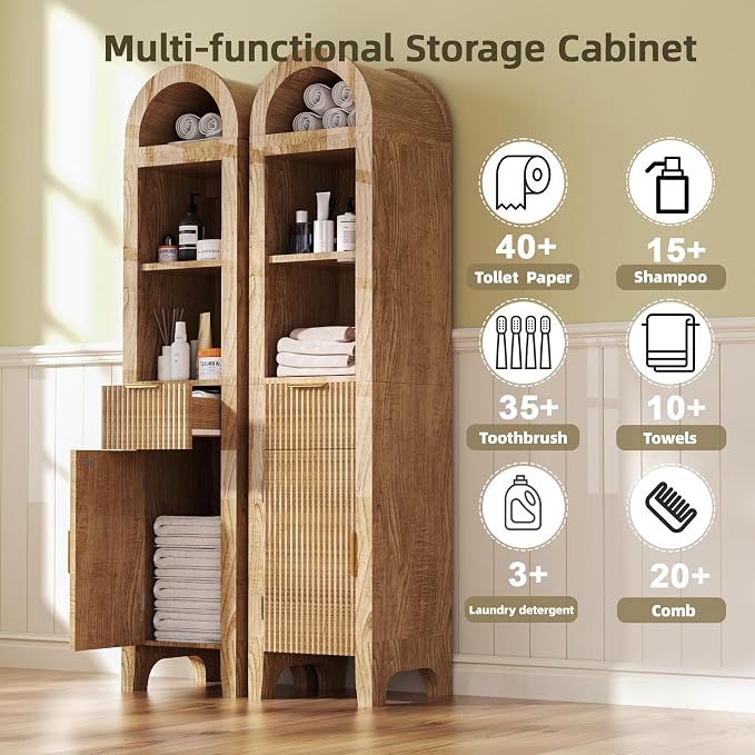 64.2" Arched Bathroom Storage Cabinet - Image 3