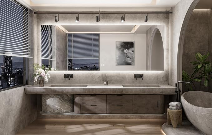 TETOTE 96 x 36 Inch LED Backlit Bathroom Mirror - Image 2