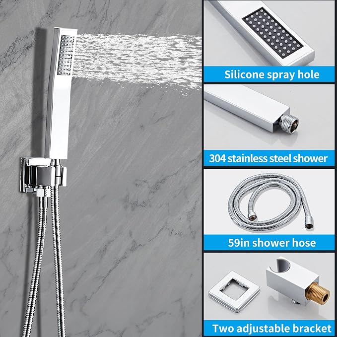 12inch Polished Chrome Shower System - Image 5