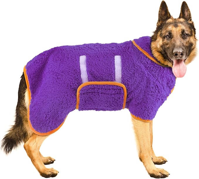 Bienbee Dog Bathrobe, Quick Drying Super Absorbent Dog Robes by Bienbee