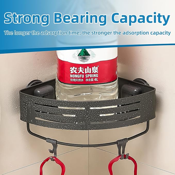 Suction Cup Shower Caddy Corner, Shower Storage Rack - Image 8