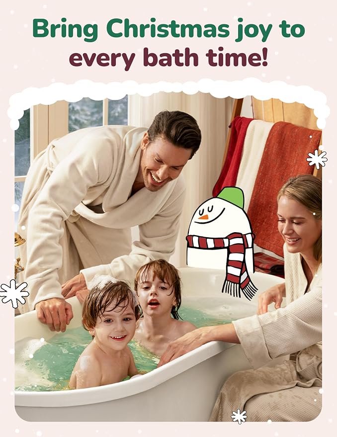 Momcozy & BIG HUGS 14Pcs Christmas Bath Bombs Set of Countdown Calendar Mystery - Image 7