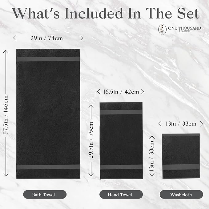 Premium Staple Cotton Bathroom Towel Set - Image 2
