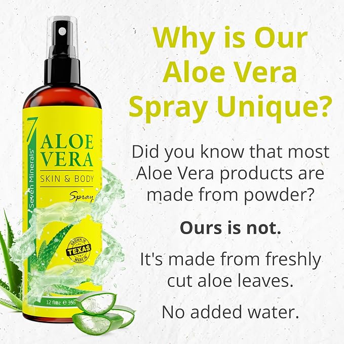 Seven Minerals, Organic Aloe Vera Spray - Image 4