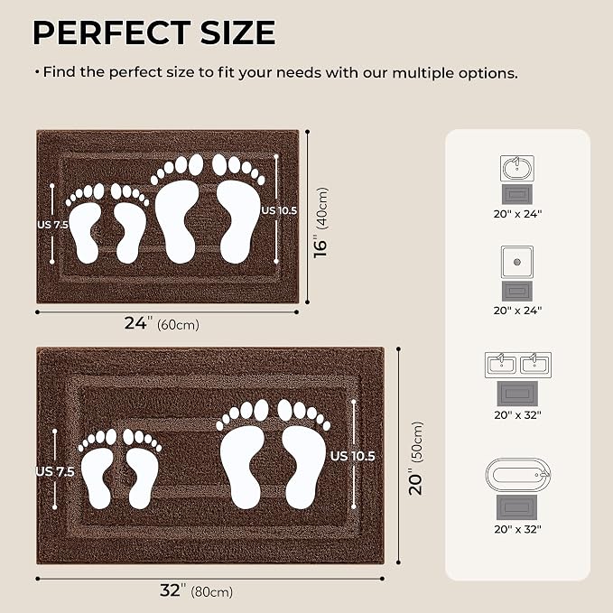 GRANNY SAYS Bathroom Rugs Sets 2 Piece, Soft Bath Mats - Image 2