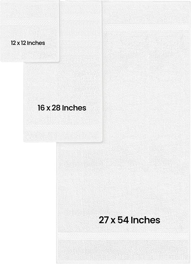 Utopia Towels Set, 16 Bath Towels, 16 Hand Towels, and 32 Washcloths, 600 GSM - Image 2