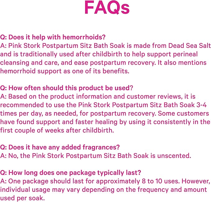 Pink Stork Postpartum Sitz Bath Soak: Dead Sea Salt - Image 8