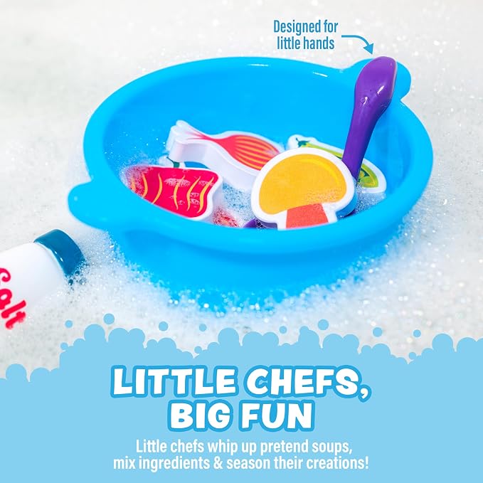 Tub Works® Tub Soup™ Scoop, Strain & Play Toddler Bath Toy | Floating Foam - Image 6
