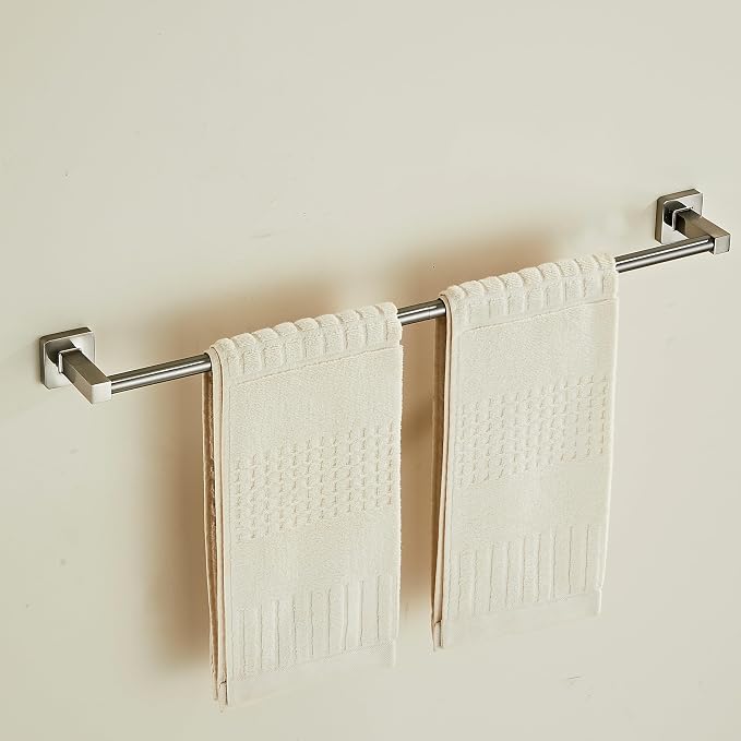 Bathroom Wall Mounted Towel Rack, 24 Inch Brushed Nickel Towel Bar - Image 2