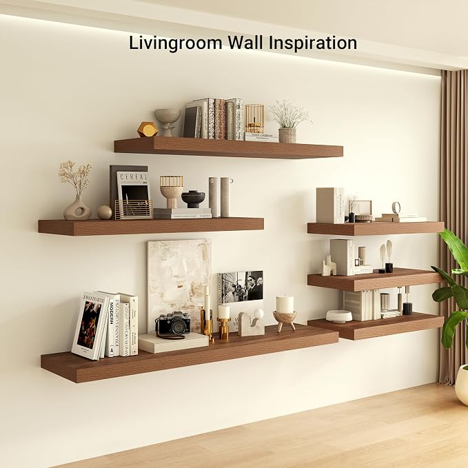 Heimlove 12" Deep Floating Shelves, 36 x 12 Inch Wall Mounted Long Floating - Image 4