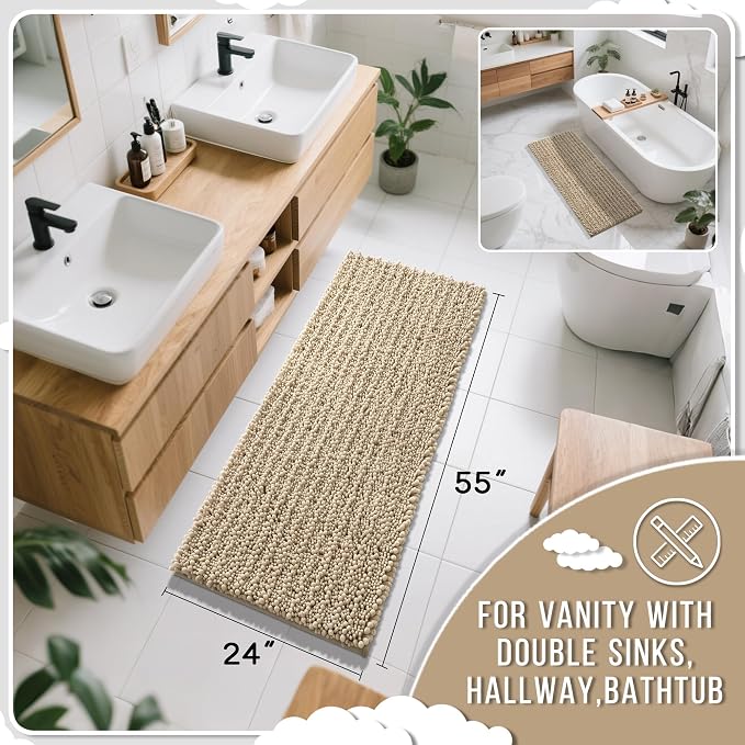 Yimobra Bathroom Runner Rug 55x24 Inch - Image 2