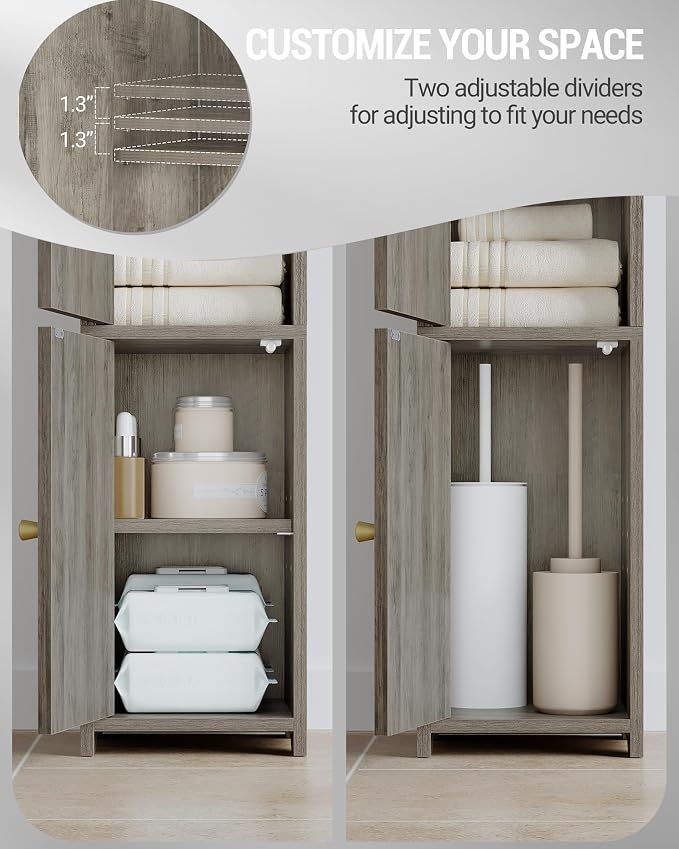 Bathroom Storage Cabinet, Corner Floor Cabinet - Image 7