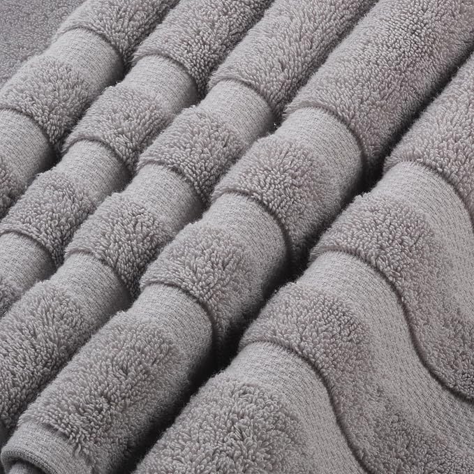SOFE H&L | Olea Luxury Cotton Turkish Bath Towels Set of 4 Cool Gray | Premium - Image 5