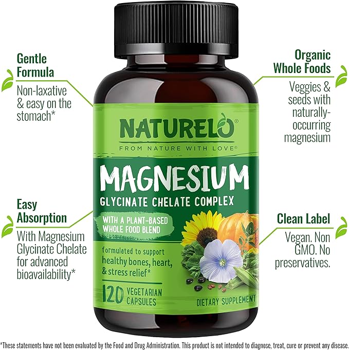 NATURELO Magnesium Glycinate Chelate Complex - Image 2