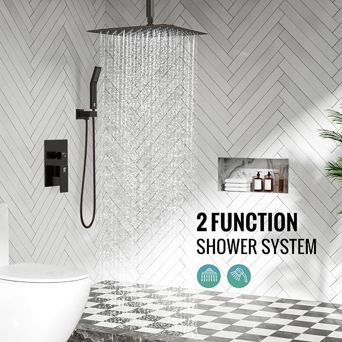 SR SUN RISE 16 Inches Oil Rubbed Bronze Shower Faucets Sets Complete Bathroom - Image 2