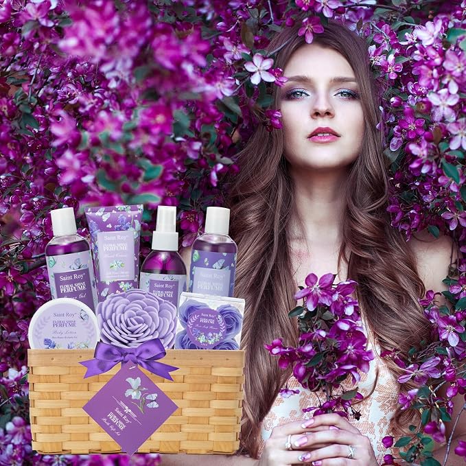 Bath & Shower Spa Basket Gift Set, Perfume Scent spa kit - Image 4