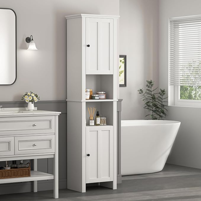 Tall Bathroom Storage Cabinet by PRINKROOMY
