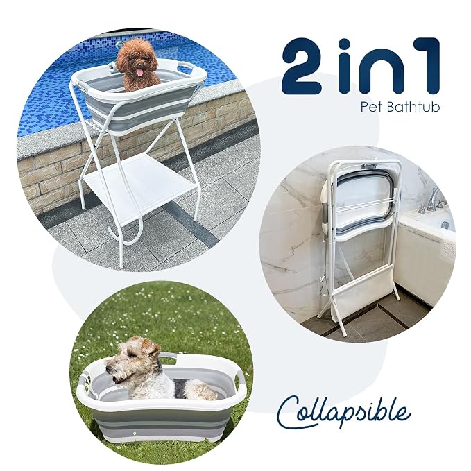 2 in 1 Dog Bath Tub Dog Washing Station - Image 7