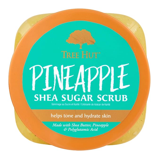 Tree Hut Pineapple Shea Sugar Scrub, Exfoliating, Hydrating & Moisturizing Body - Image 2