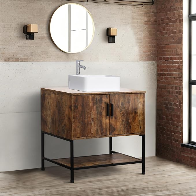 UEV Rustic Brown 36" Bathroom Vanity - Image 3