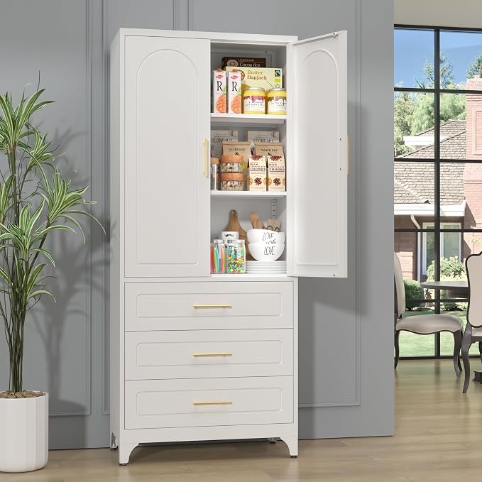 Metal Kitchen Pantry Cabinet - Image 4